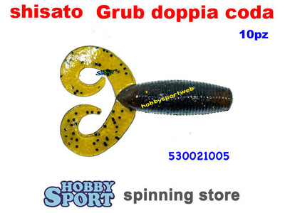SHISATO GRUB DOPPIACODA 530021005 col. PUMPKIN SPINNING  SILICONICO ASSASIN