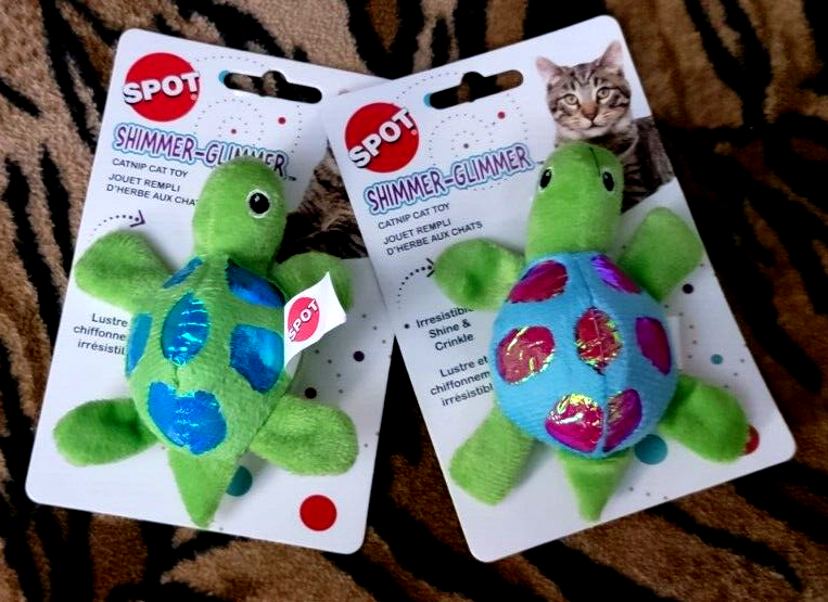 Spot Turtle Cat Kitten Toy catnip and crinkle sold ea. various colors New!