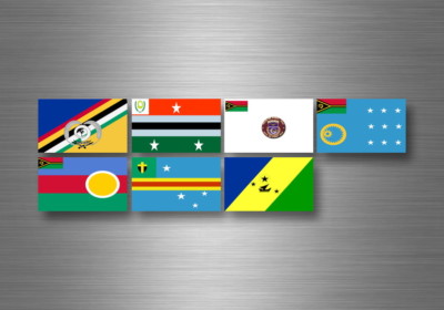 Flag sheet sticker labels country subdivisions states province vanuatu