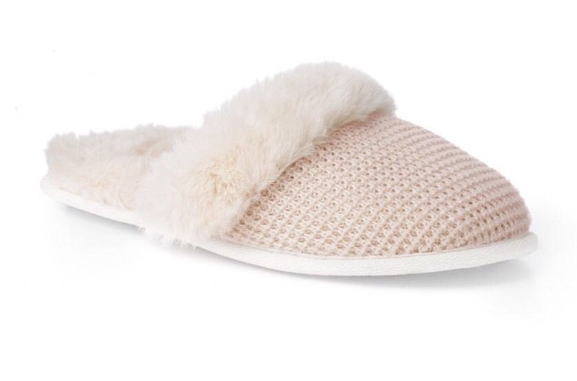 Pantuflas de algodón liso para mujer