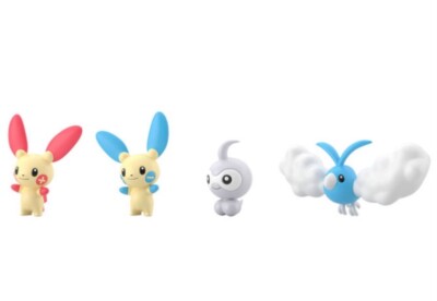 POKEMON  Scale World  PLUSLE  MINUM  CASTFORM  SWABLU Figures BANDAI NINTENDO