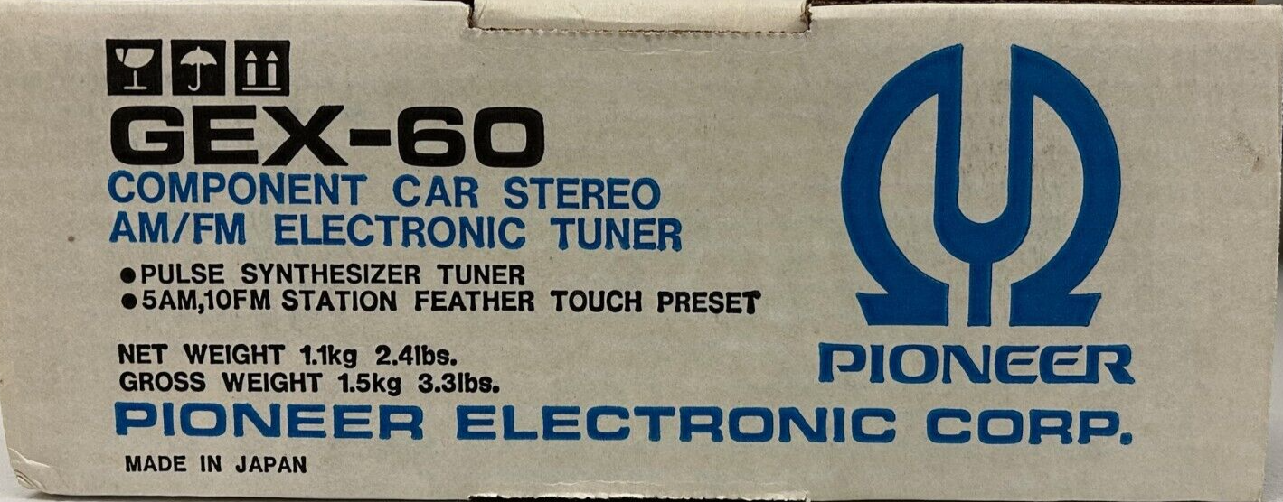 Pioneer GEX-60 Component Car Stereo AM/FM Electronic Tuner Pioneer GEX-60 Component Car Stereo AM/FM Electronic Tuner