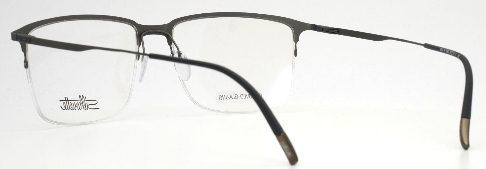 SILHOUETTE 5549 75 6560 Tech Grey Mens Square Eyeglasses 56-16-145 B:41