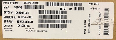 Intel A1U2PXR3HDAIC 1U Riser3 Retimer Kit supporting 2x PCIe* SSD drives NEW 