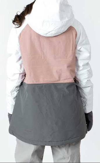 Pre-owned 686 Women Gore Tex Willow Insulated Jacket (l) White Dusty Mauve M2w302-wdmr