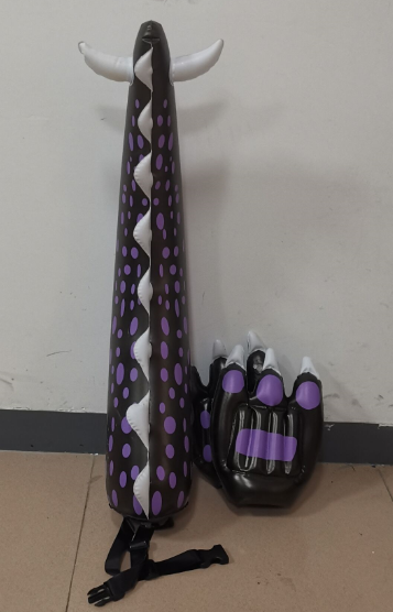 Inflatable dragon tail and paws for kids and parties. TMDRAKE TOYS