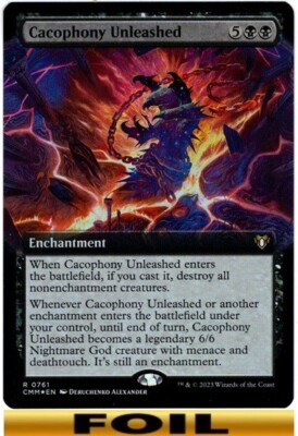 1x - Cacophony Unleashed - FOIL EXTENDED ART - Commander Masters - NM MTG