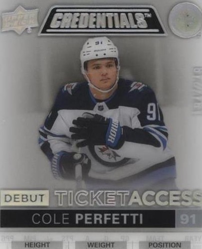 2021-22 Upper Deck Credentials - Cole Perfetti #DTA-CP
