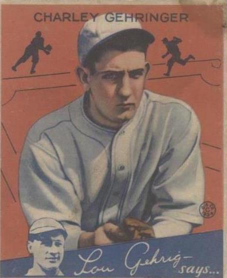 Goma de mascar Goudey Big League 1934 - Charlie Gehringer #23