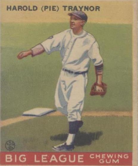 Goma de mascar Goudey Big League 1933 - Pie Traynor #22