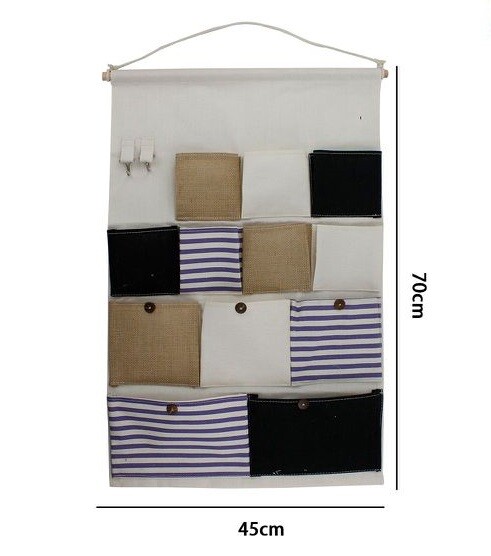 Porta Oggetti Organizer Da Appendere 12 Tasche In Tessuto Bagno Camera 10482 dfh