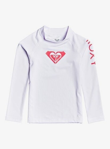 Girl's New NWT Roxy Whole Hearted White Long Sleeve UPF 50