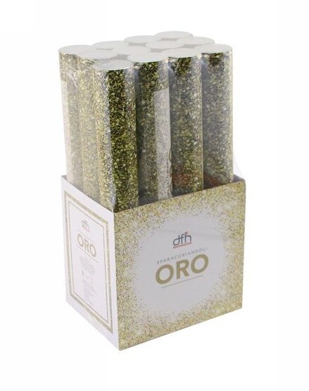 Set 12 Tubo Spara Coriandoli Dorati Oro Cannone Feste Compleanni Party dfh