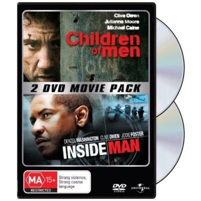 Children of Men / Inside Man (DVD, 2-Disc) PAL Region 2 4 5 (Denzel Washington,