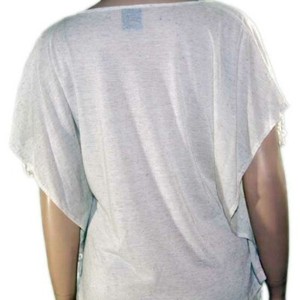 Women's Short Sleeve floral Top lace fringe back