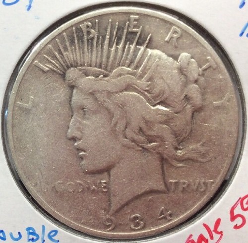 1934-D Doubled-Die Peace Silver Dollar in Fine Condition