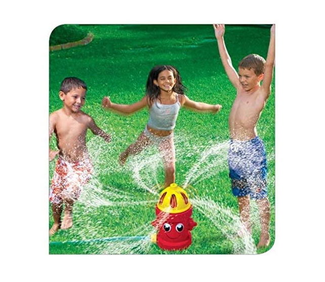 BANZAI SILLY SPRAY FIRE HYDRANT YARD SPRINKLER FOR KIDS GARDEN HOSE WATER TOY