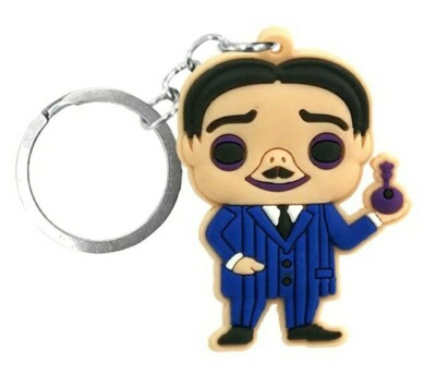 Gomez Addams Family 2 Keychain - Bookbag Charm - Jacket Zipper Pull - Keyring