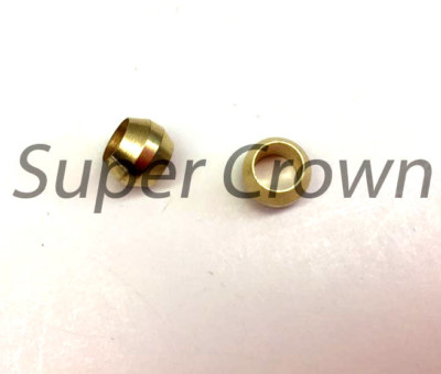 Set of 5/32'' ID Brass Olive Barrel Compression Sleeve Ferrule Ring NPT Bijur