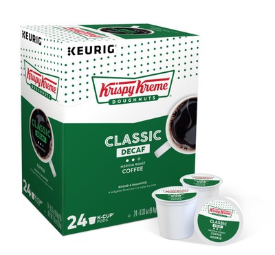 Krispy Kreme Classic Decaf Coffee, Keurig K-Cup Pod, Medium Roast, 96 Count