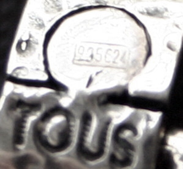 TOUS Sterling Sweet Dolls Bear Silhouette Textured Pendant
