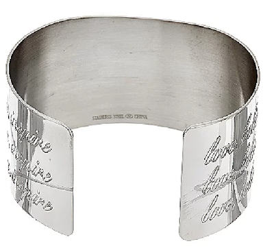 QVC Inspirational Extra Bold Cuff Average Bracelet 6 3 4