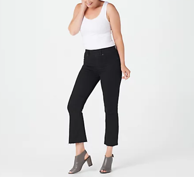 Spanx - Cropped Flare Jeans - Black Wash