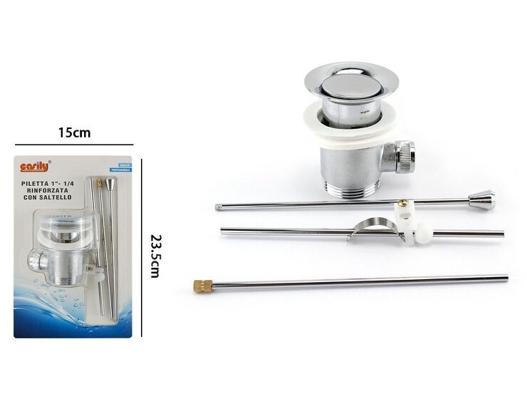 Piletta Di Scarico 1-1/4" Con Salterello Per Lavabo Bidet Lavandino dfh