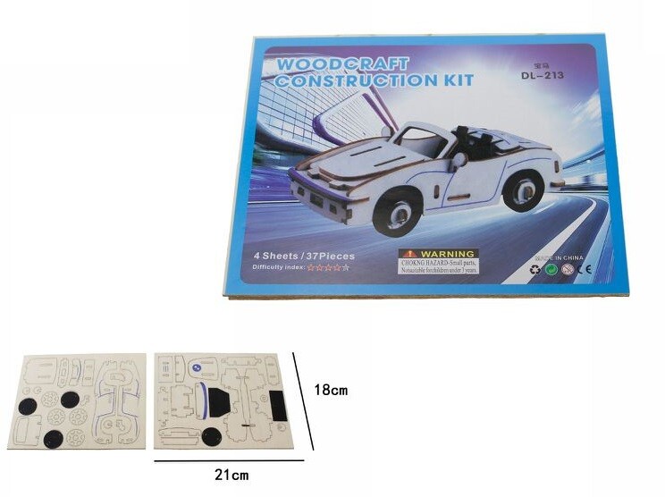 Puzzle 3D Legno Auto Dl-213 Modellino Modellismo Collezione Gioco Bambini dfh