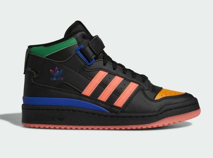 

Adidas Originals Forum Mid Mens Casual Shoes Black Orange GW1622 Mens Size, Черный, adidas Originals