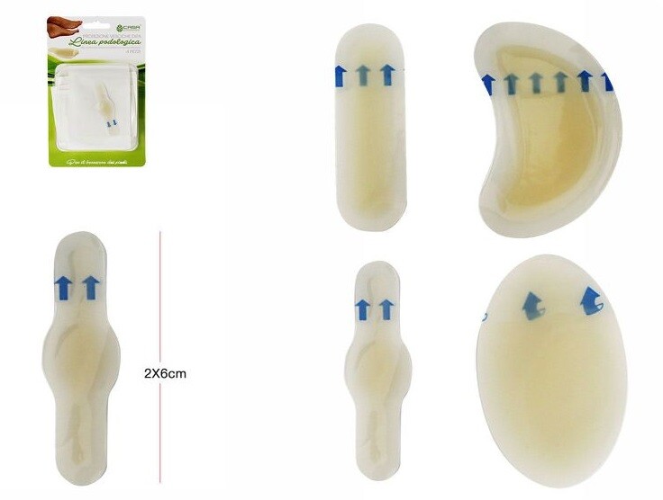 Confezione 4 Medicazioni Protezioni In Silicone Per Vesciche Cura Piedi dfh