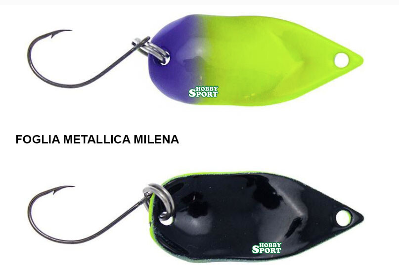 SPOON FOGLIA METALLICA 2,8 GR COL MILENA ONDULANTE GAME LABORATORIO AREA TROUT