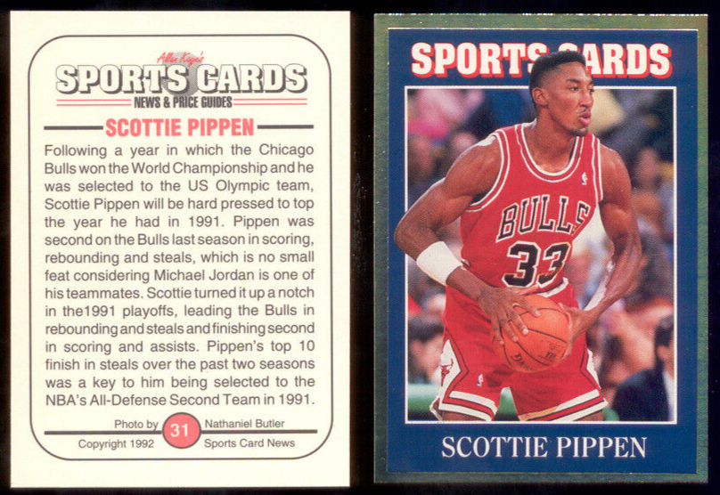 1991 Sports Card News SCOTTIE PIPPEN Chicago Bulls NBA