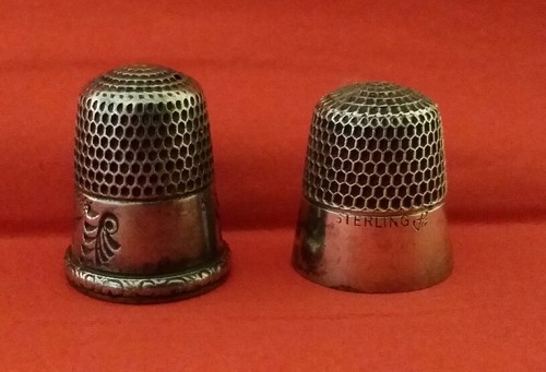 Lot Of 2 Vintage Sterling Silver Thimbles