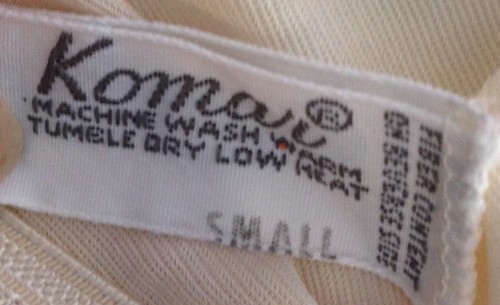 BEAUTIFUL CREAM PETTICOAT SLIP PANTS SIZE SMALL Komar Better Than Pantyhose!