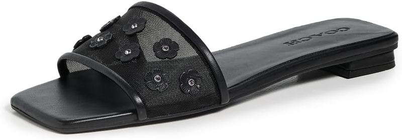 Coach Women's Tea Rose Flat Sandals