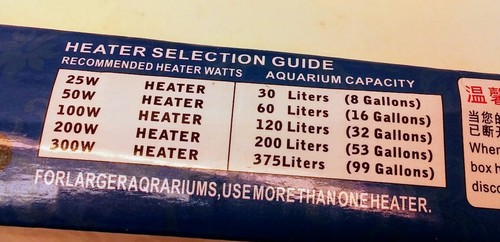 Yuge 50 Watt Submersible Aquarium Heater. ..FREE SHIPPING