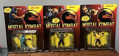 Mortal Kombat 1994 Lot Sub-zero Scorpion, Smoke Hasbro Toy GI Joe Action Figures