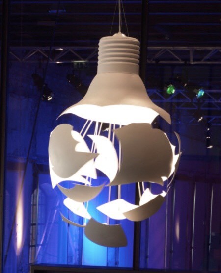 Large Scheisse Ceiling Light Shaped Like A Broken Bulb In West