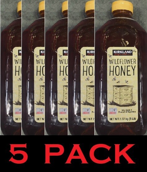 5x Kirkland Signature Grade A Argentina WILDFLOWER HONEY 80