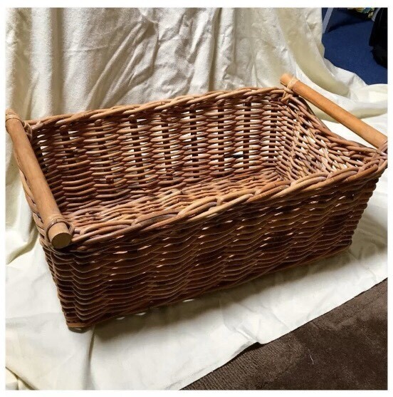 IKEA Rectangular Basket w/ Handles Large Wicker Rattan L65 x W35 x H27