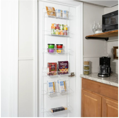 6Tier Over the Door Pantry Organizer Hanging Heavy-Duty Metal Kitchen Spice Rack