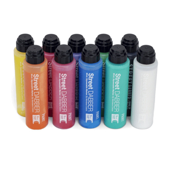 Mtn Street Paint 90ml Dabber - 18mm Reusable Graffiti Mop!!  Choose Colours 