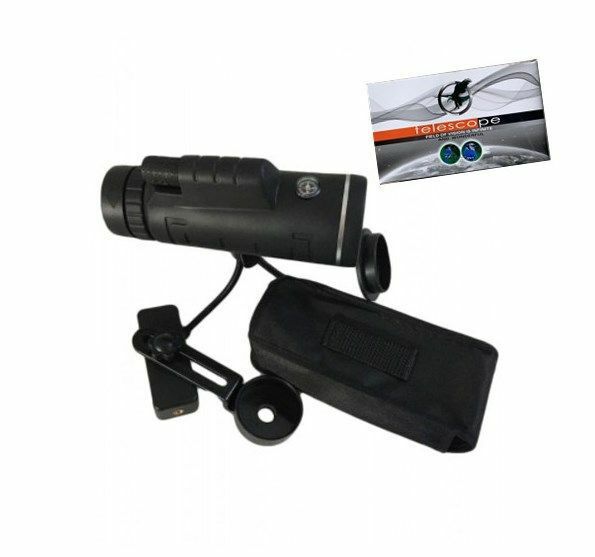 Obiettivo Cellulare Zoom 35x50 Ottico Monoculare Telescopio Con Clip E Custodia