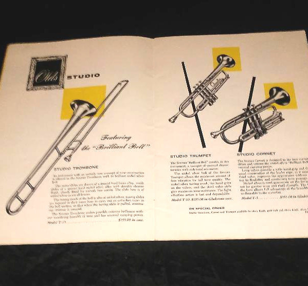 VINTAGE F.E. OLDS & SON BRASS INSTRUMENT TRUMPET SAXOPHONE FRENCH HORN CATALOG