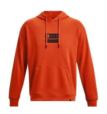 Under Armour Project Rock Veteran's Day Heavyweight Hoodie XL Orange 1382154-813
