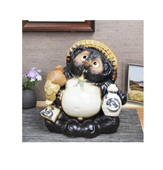 Tanuki Shigaraki yaki ware Japanese Chinese Racoon Dog