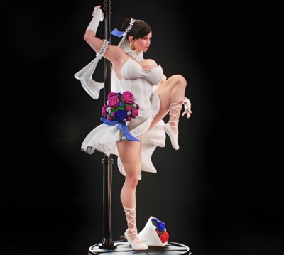 Chun Li Bride High Quality Resin Printed Model. Highly Collectable!
