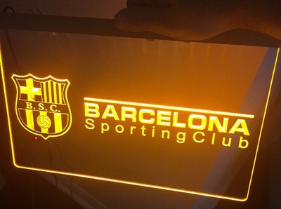 Barcelona Sporting Club LED Neon 3D Futbol GuayaquilEcuador New Soccer