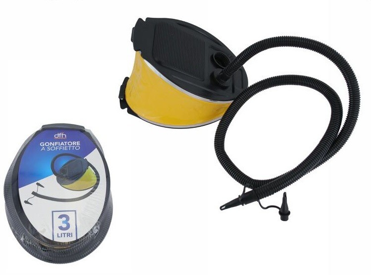 Pompa A Pedale Gonfiatore A Mantice Piede Gonfiare Salvagente Canotti 3Lt dfh